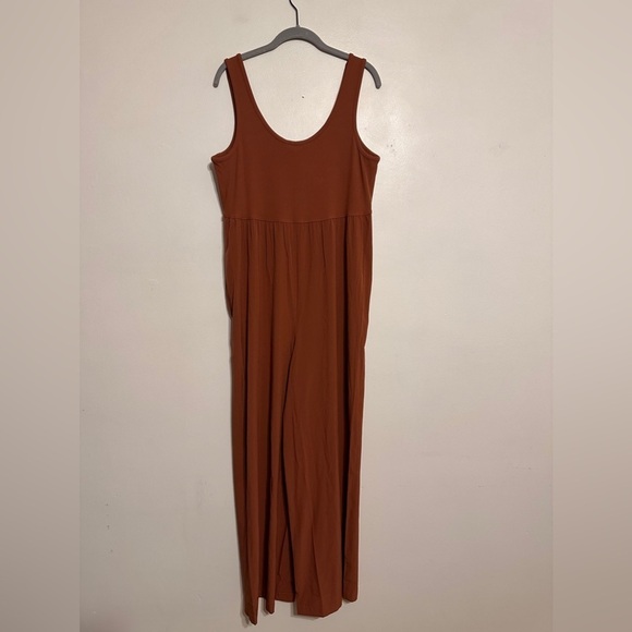 Athleta Passenger Wide Leg Jumpsuit in Terracotta Rust Orange Size Medium - Picture 7 of 8